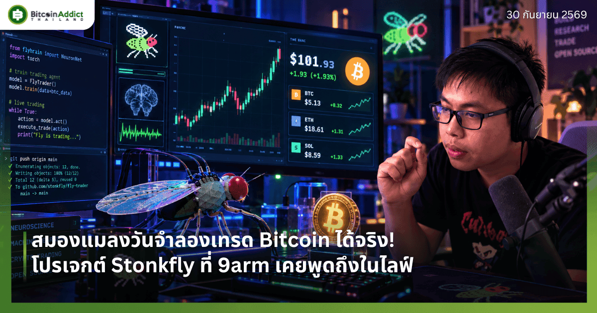 สมองแมลงวันจำลองอาจเทรด Bitcoin เก่งกว่าคุณจริง เจาะโปรเจกต์ Stonkfly ที่ 9arm เคยพูดถึง
