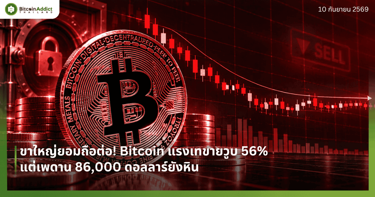 ขาใหญ่ยอมถือต่อ! Bitcoin แรงเทขายวูบ 56% แต่เพดาน 86,000 ดอลลาร์ยังหิน
