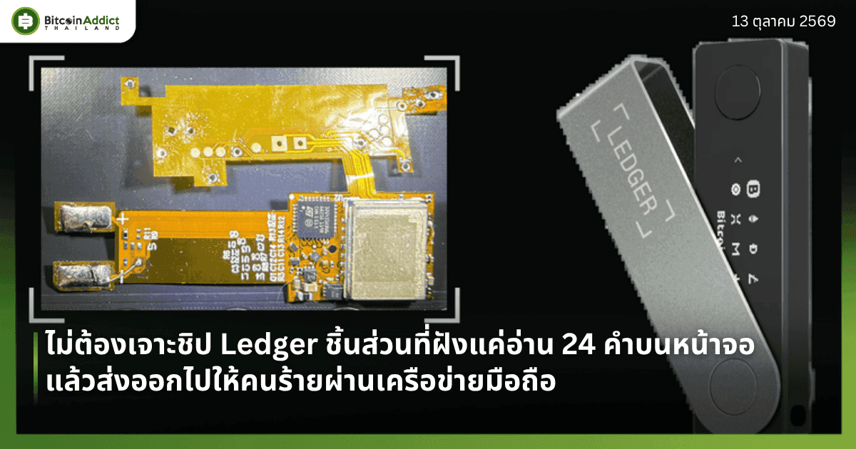 āđāļĄāđāļāđāļāļāđāļāļēāļ°āļāļīāļ Ledger āļāļīāđāļāļŠāđāļ§āļāļāļĩāđāļāļąāļāđāļāđāļāđāļēāļ 24 āļāļģāļāļāļŦāļāđāļēāļāļāđāļĨāđāļ§āļŠāđāļāļāđāļēāļāđāļāļĢāļ·āļāļāđāļēāļĒāļĄāļ·āļāļāļ·āļ