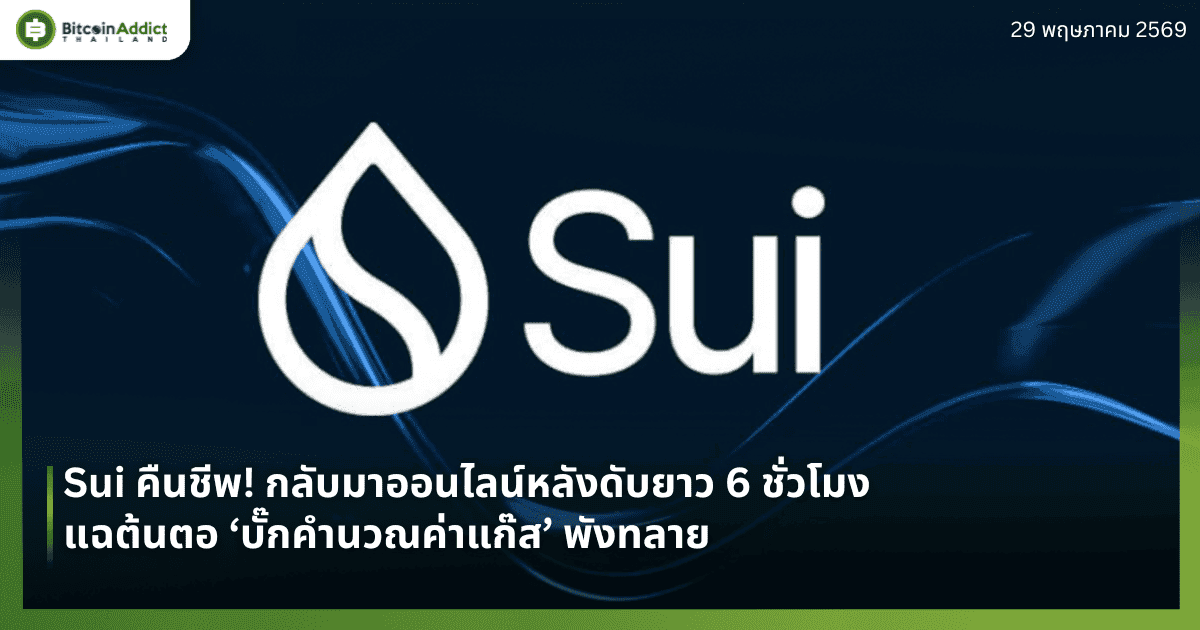 Sui คืนชีพ! กลับมาออนไลน์หลังดับยาว 6 ชั่วโมง แฉต้นตอ ‘บั๊กคำนวณค่าแก๊ส’ พังทลาย